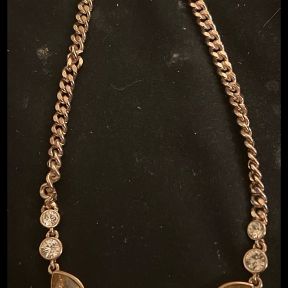 Givenchy Gold Necklace with Crystal Accents